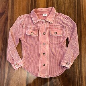 BKE Kids Pink Checkered Button-Down Shirt